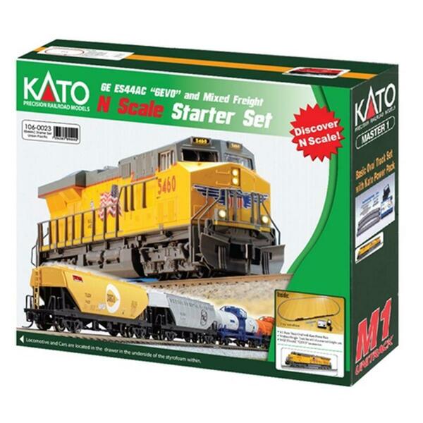 Kato N Scale Union Pacific ESS44AC Freight Train Starter Set KAT1060023